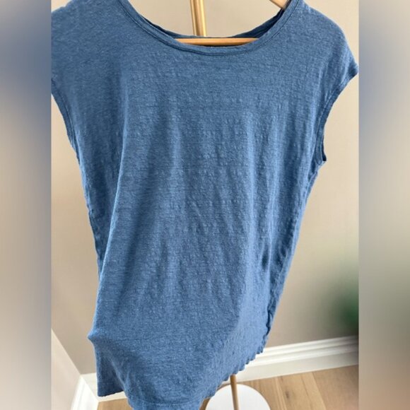 Rachel Zoe Sleeveless Linen Top with Back Buttons – Size Medium - Picture 4 of 4